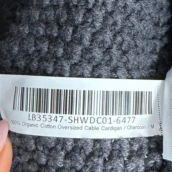 Quince 100% Organic Cotton Oversized Cable Cardigan size medium - Picture 6 of 13